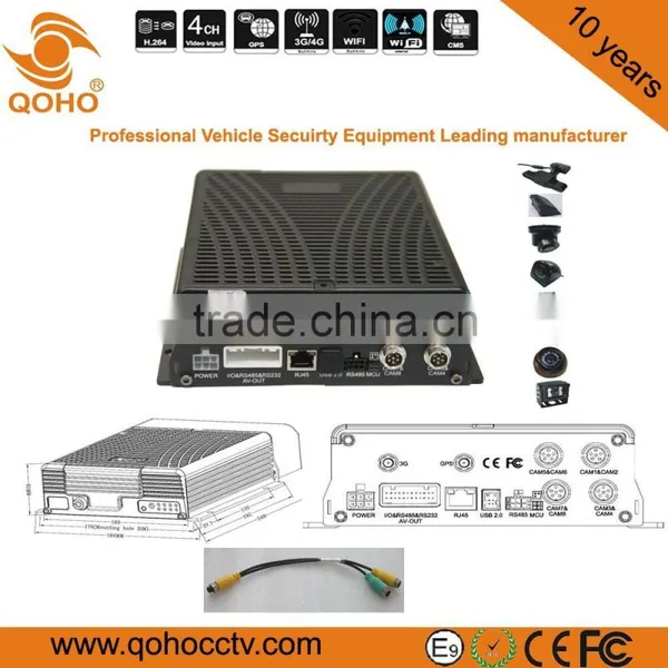 8-CH HDD Vehicle Mobile Dvr With IC Reader, Intercom, Alarm Button,GPS,WIFI,4G Mobile DVR photo-3