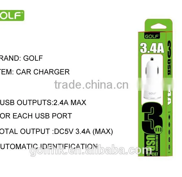 New Product for 2016 3 Port Usb Car Charger With 3.4A Max Output, Faster Charging, Good Quality photo-2