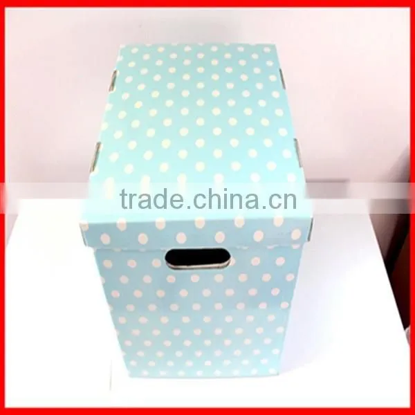 Bright Blue Dot Large Capacity Custom Clothes Storage Packaging Box photo-4