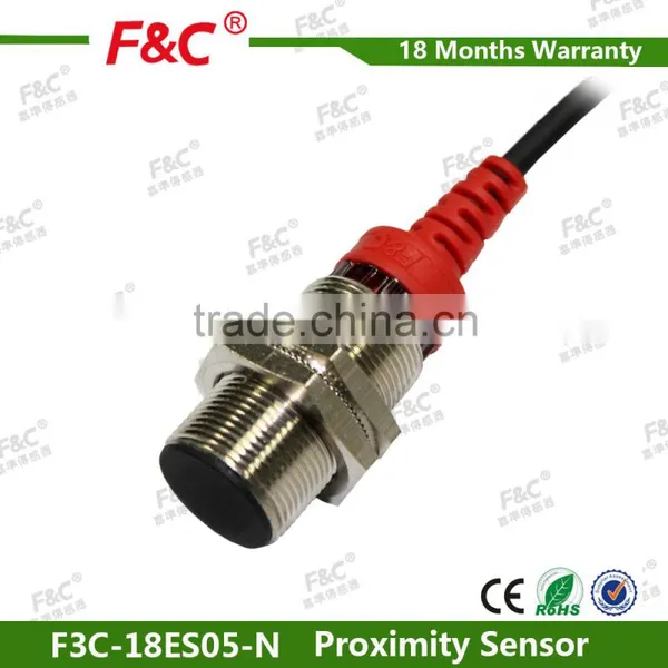 M18 360 Degree LED View and Short Body NPN NO Flush Inductive Proximity Switch Sensor