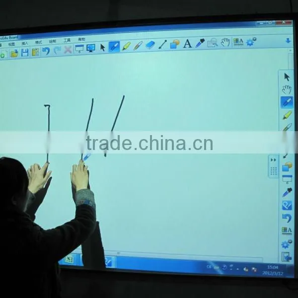 Support Dual Finger Touch Interactive Whiteboard Smart Whiteboard With Educational Software for School Meeting Room Use photo-3
