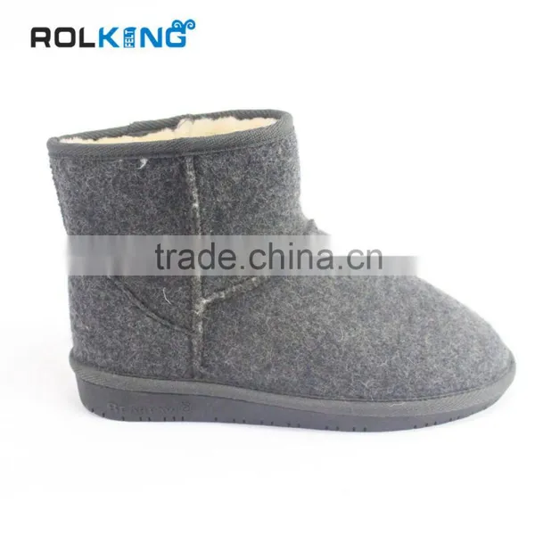 Knee Fashion 100% Wool Felt Boots,woman Shoes photo-6
