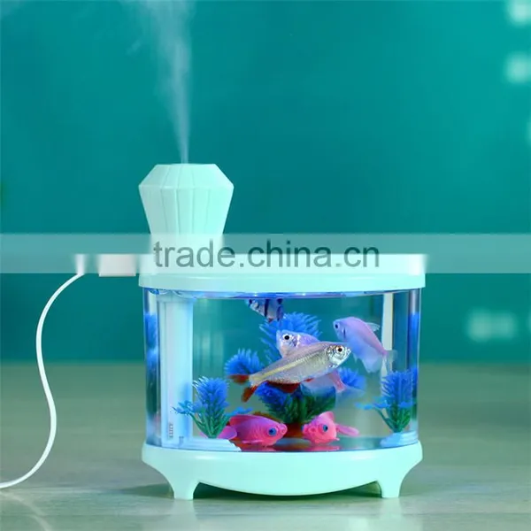 USB Personal Ultrasonic Humidifier Cool Mist Air Purifier With Led Light Fish Tank Function photo-6