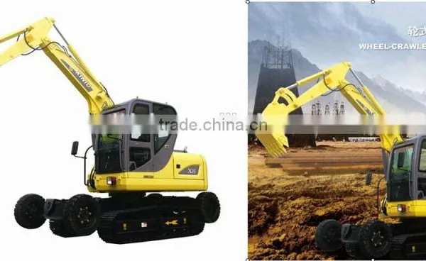 Agriculture Project 4wd 8ton Wheel Crawler Excavator Excavator Bucket photo-2
