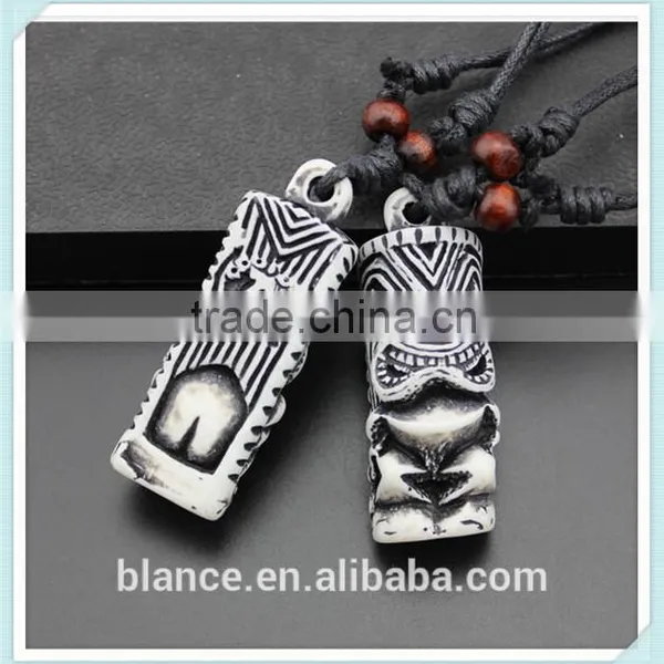 Resin Tiki Pendant Small Tiki God Figurine Necklace photo-4