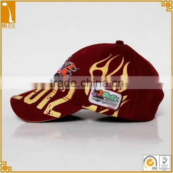 Good Quality 6 Panel Printed Embroidered Car Racing Custom Baseball Caps photo-3