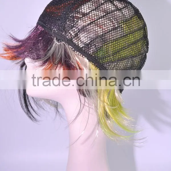 A022 Factory Colorful Short Bob Hair Wigs, Synthetic Hair Cosplay/ Party Wigs in Stock Wholesale photo-4