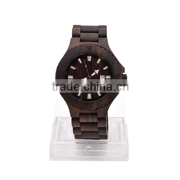 2016 New Fashion 100% Natural Wood Watch, Ebony Wooden Wrist Watch Trade Assurance photo-3