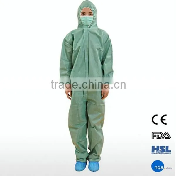 2015 New Products Waterproof YELLOW Disposable Coverall With Hood photo-3