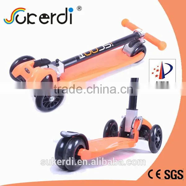 New Type Patented Kids Kick Scooter Foldable 4 PU Wheels Cheap Kids Scooter