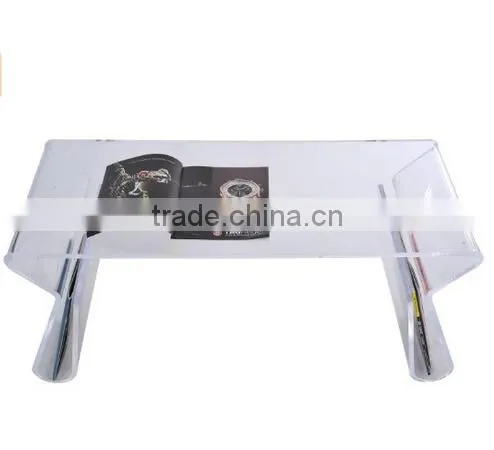 HomCom 38" Modern Acrylic Coffee Table photo-2