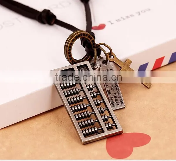 Hot Sale Simple Design Leather Necklace photo-5