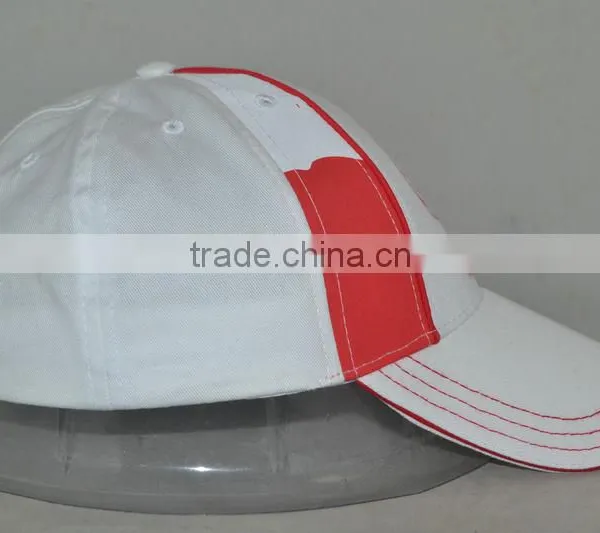 Guangzhou Hat Factory Professional Custom 100% Cotton White/red Promotional Baseball Cap photo-4