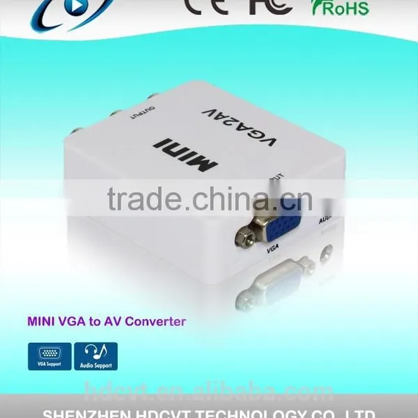 Latest 1080p Vga to tv av Converter Box photo-2