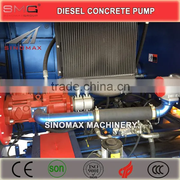 TOP! 60m3/h 80m3/h Diesel Engine Trailer Concrete Pump for Sale With CE Certificated photo-4
