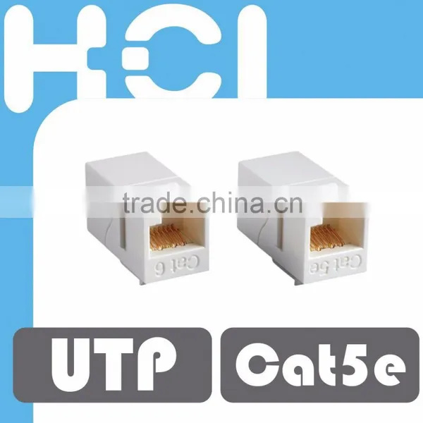 RJ45 Cat5e 180 Degree Unshielded UTP Straight Keystone Coupler photo-2