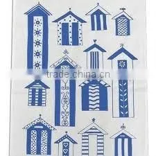 WHITE COTTON TOWEL PRINTED ORGANIC