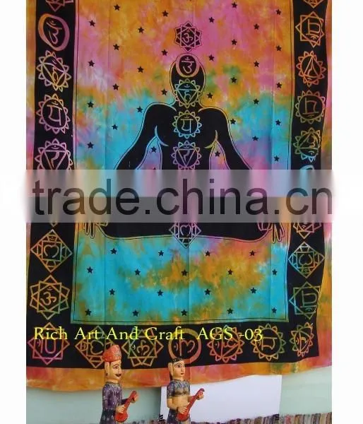 Tapestry Indian Throw Cotton Bedspread Twin Bedspread Manufacturer Home Furnishing Wall Decor Yoga Meditation Mantra Mat photo-2
