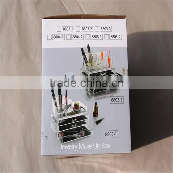 Wholesale Innovative Portable Clear Cosmetic Acrylic Makeup Organizer With 4 Drawer for Store Jewelry Cosmetic photo-5