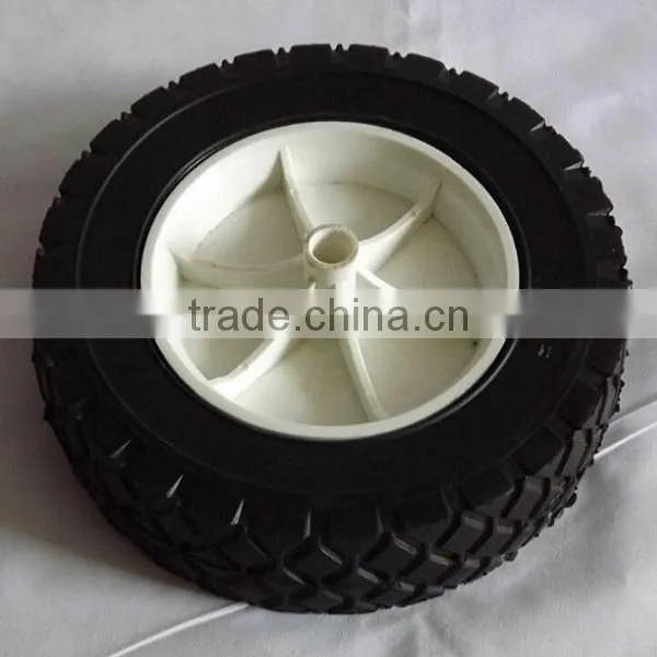8 Inch Plastic Solid Rubber Wheel for Plastic Dustbin/trash Bin