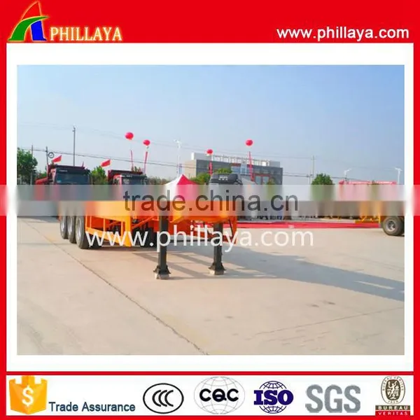 Heavy Commercial Vehicles 3 Axles Container Transport Skeleton Semi Trailer With Twist Lock photo-2
