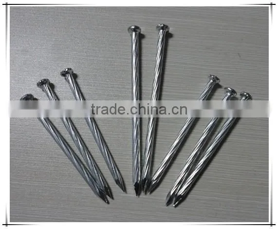 4 Inch Galvanized Steel Nail Grooved Shank Concrete Nail From China Facfory photo-4