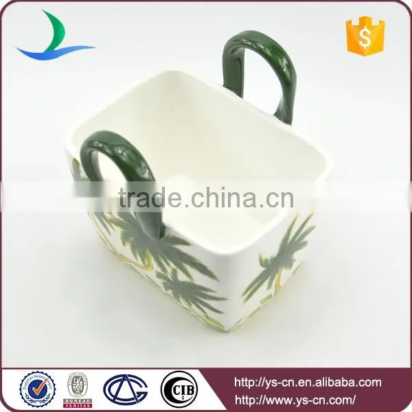 Coconut Tree Ceramic Basket Ware For Kitchen photo-4