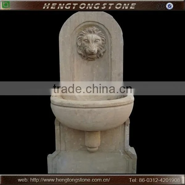 Decorative Marble Lion Head Wall Water Fountain photo-2