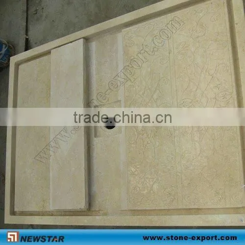 beige marble shower trays