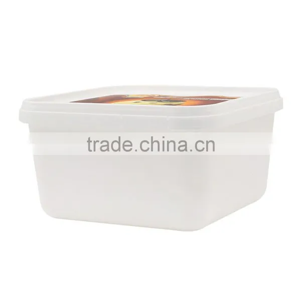 IML Plastic 1L Ice Cream Container Packaging Suppliers,Clear Square Plastic Containers With Lids photo-6
