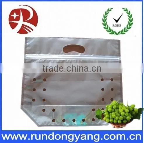 Plastic Slider Zip Lock Zipper Fruit Bag With Handle and Air Holes photo-3