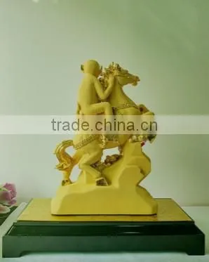 High Quality 24K Gold Plated Chinese Zodiac Monkey Figurine for Business Gifts photo-3