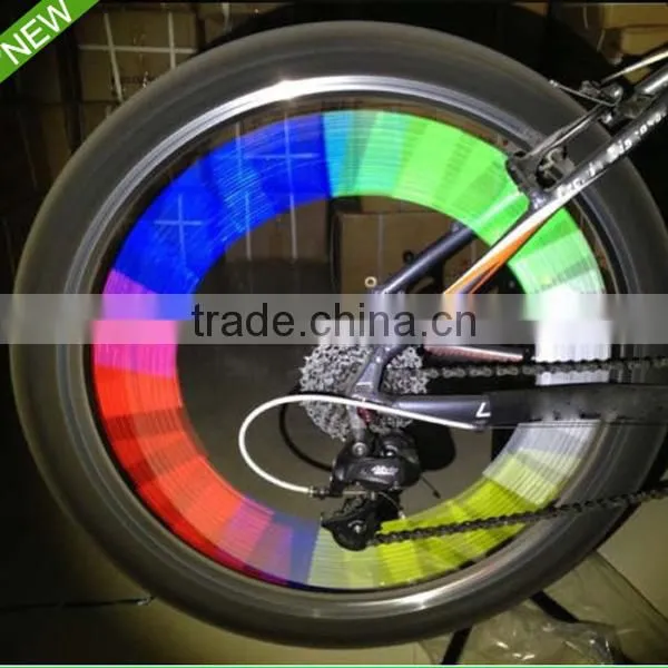 DIY Bike Reflector Tube on Wheel photo-2