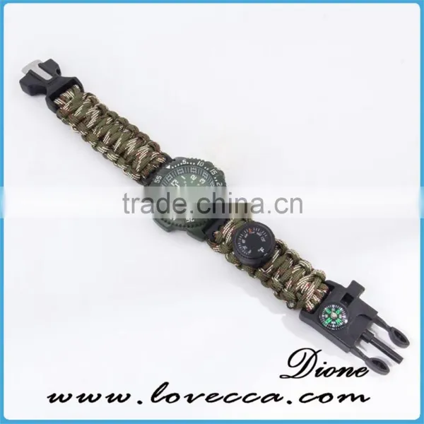 With Emergency Rescue Rope Men's Paracord Survival Watch Bracelet photo-5