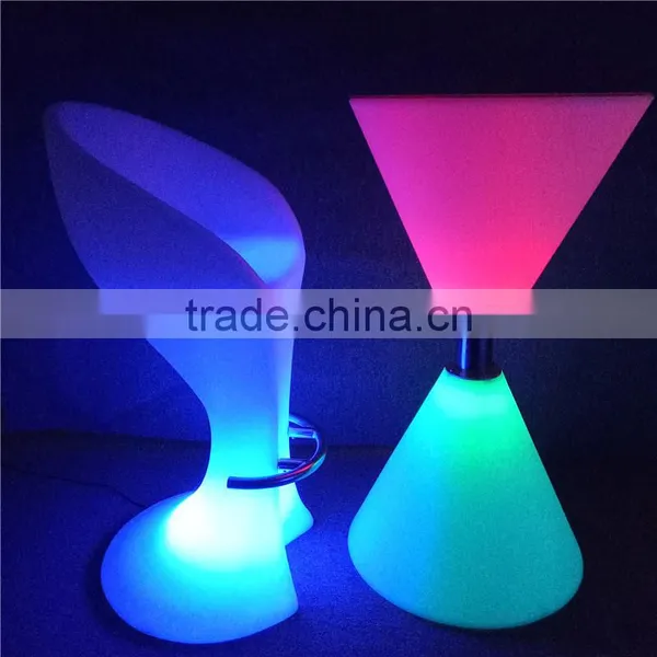 Wholesale Stylished Commercial Fashion Full Color Night Cluded LED Stool Chair With Rechargeable Battery photo-4
