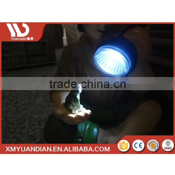 China Wholesale Websites Art Work Resin Craft Led Garden Solar Light With Timer photo-4