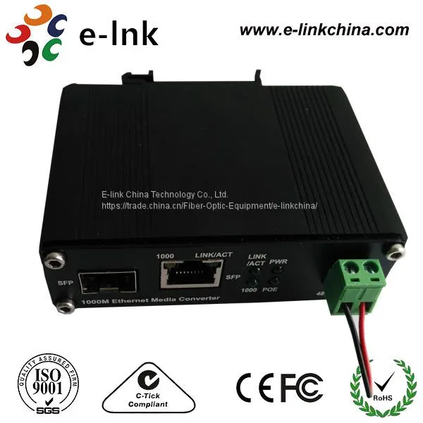 Жёсткий медиаконвертер Ethernet с поддержкой PoE+ от 10/100/1000Base-T до 1000Base-X SFP photo-4