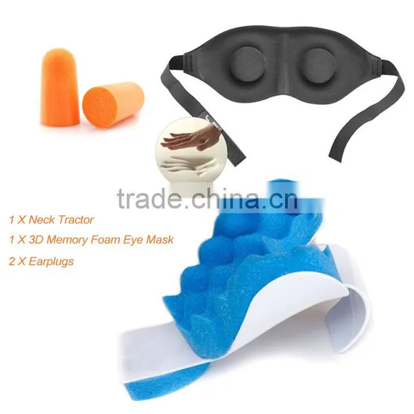 Luxury Memory Foam 3D Sleeping Eye Mask Cover Travel Nap Pillow photo-2
