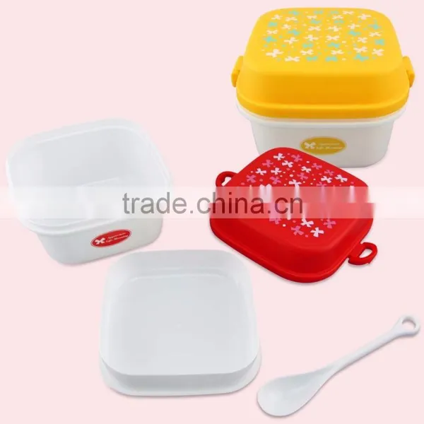 Double Layers Square Plastic Tiffin Lunch Box photo-4