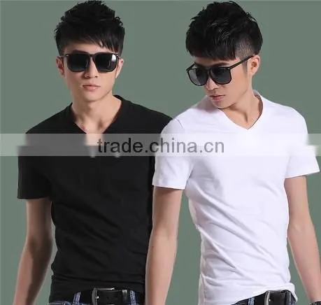 2016 Perfect Popular in China Hot Style Best Quality V-neck T-shirt for Men photo-6