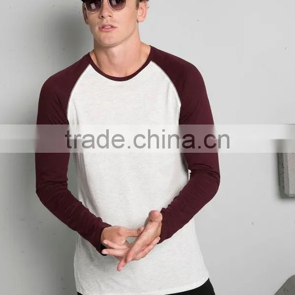 MGOO Customized T-shirt With Shoulder Sleeves Plain Long Sleeve Tshirt Soft Cotton Blank Tee Shirt For Men photo-5