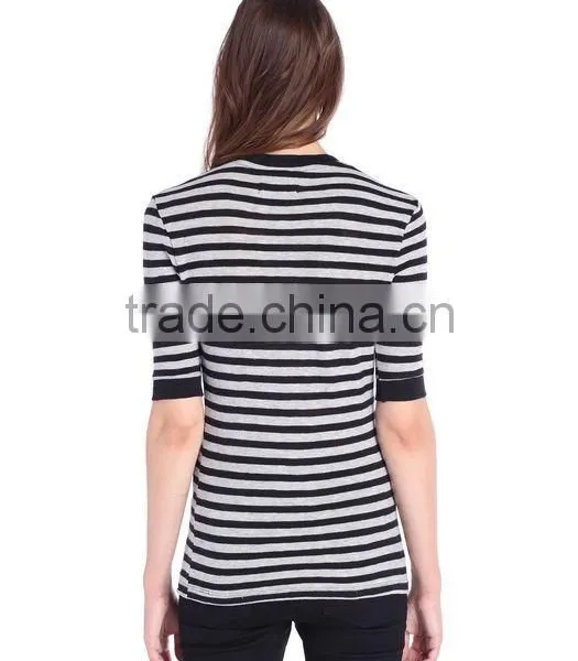 High Quality Round Neck Girls Shorts Sleeve Tight t Shirt photo-3