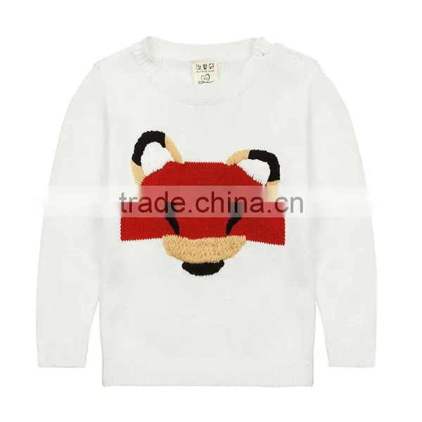 S17697A Wholesale Round Neck Long Sleeve Cotton Knit Kid Sweater photo-4