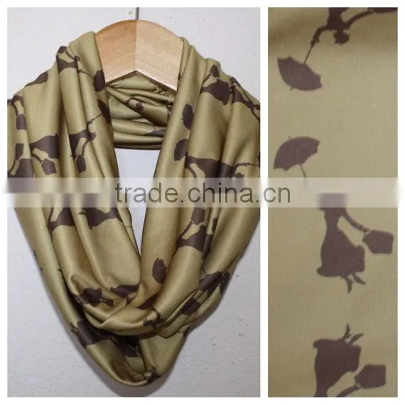 Infinity Scarf for Gals in Brown, Beige Extra Long SSS60 photo-4