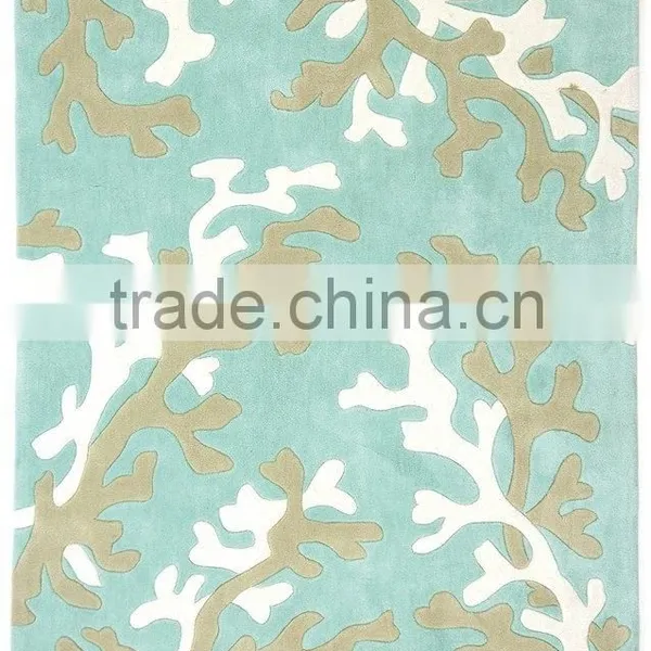 Turquoise Blue-White Area Rug photo-4