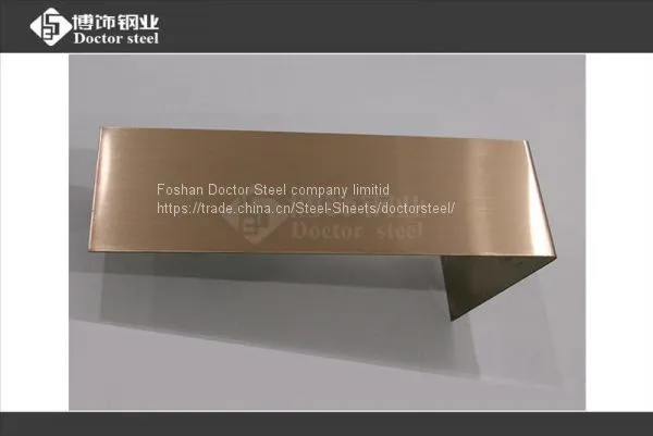 201 304 316 Stainless Steel Sheet ,rose Golden HL Decorative Stainless Steel photo-4