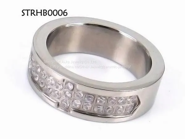 Silver Diamond Stainless Steel Ladies Finger Ring For Girls photo-4
