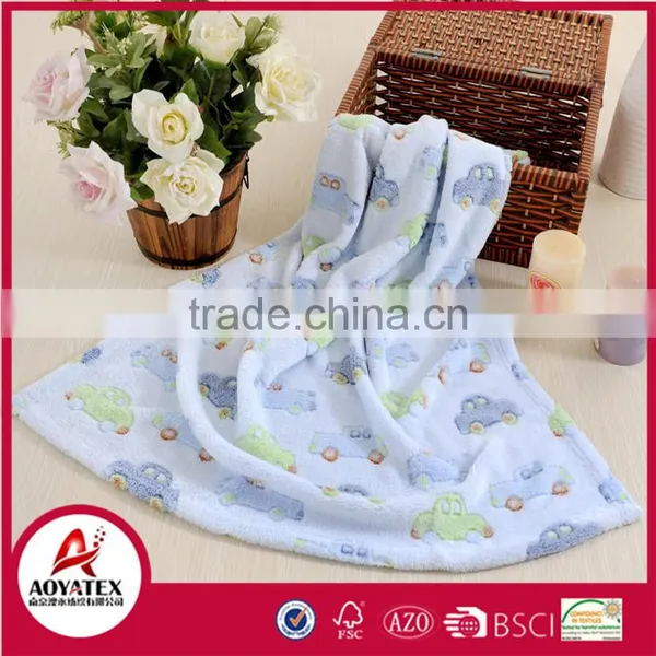 100% Polyester Super Soft Cartoon Printed and Jacquard Baby Blanket photo-4