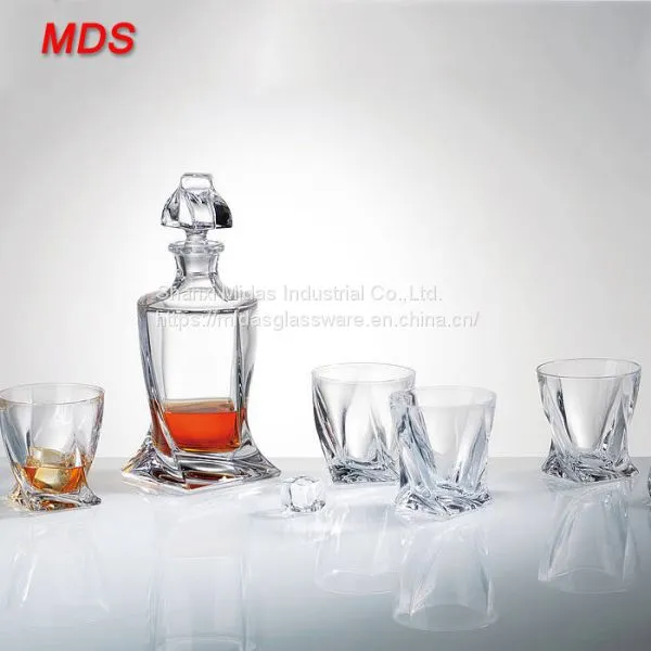 Glassware 300ml Lead-free Twist Whiskey Glass Scotch Glass for Liquor photo-3