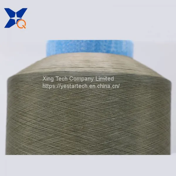 Copper Plated CuS Nylon 6 DTY Conductive Filaments 40D/12F Anti-Static Yarn for Anti Bacteria Textiles Fabrics-XT11854 photo-3
